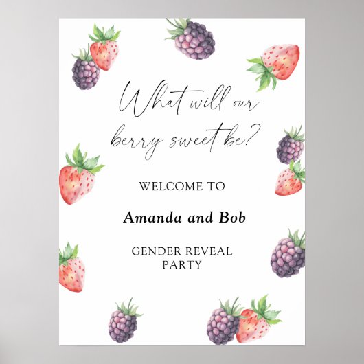 Wat zal onze zoete bes zijn? geslacht onthullen we poster (Voorkant)