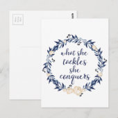 Wat ze zegt dat ze verovert briefkaart (Voorkant / Achterkant)