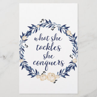 Wat ze zegt dat ze verovert briefpapier