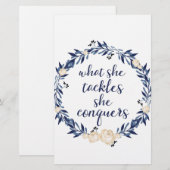 Wat ze zegt dat ze verovert briefpapier (Voorkant / Achterkant)