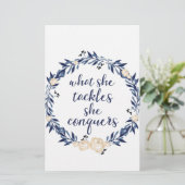 Wat ze zegt dat ze verovert briefpapier (Staand voorkant)
