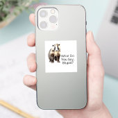 Wat zeg je, stomkop? Aangepaste Vinyl Sticker (Telefoon)