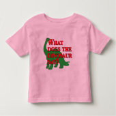 Wat zegt de dinosaurus? kinder shirts (Voorkant)