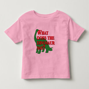 Wat zegt de dinosaurus? kinder shirts