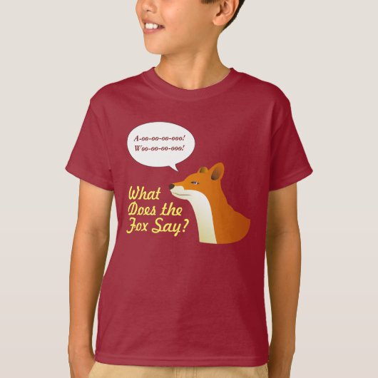 Wat zegt de Fox grappig t-shirt? T-shirt (Voorkant)