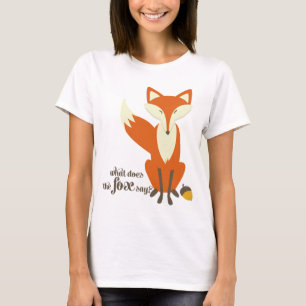 Wat zegt de Fox illustratie dat vrouwen T Shirt zi