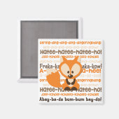 Wat zegt de Fox Square Magnet? Magneet (Voorkant / Achterkant)