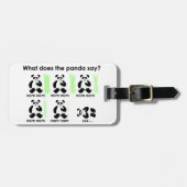 Wat zegt de panda? bagagelabel (Voorkant horizontaal)
