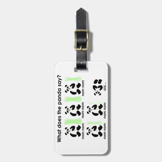 Wat zegt de panda? bagagelabel (Voorkant verticaal)