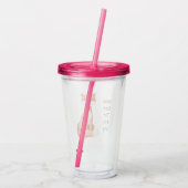 Wat zegt de vos? acryl drinkbeker (Achterkant)