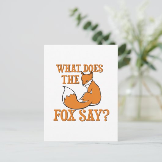 Wat zegt de vos? briefkaart (Staand voorkant)