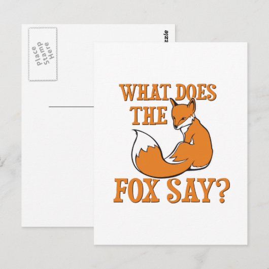 Wat zegt de vos? briefkaart (Voorkant / Achterkant)