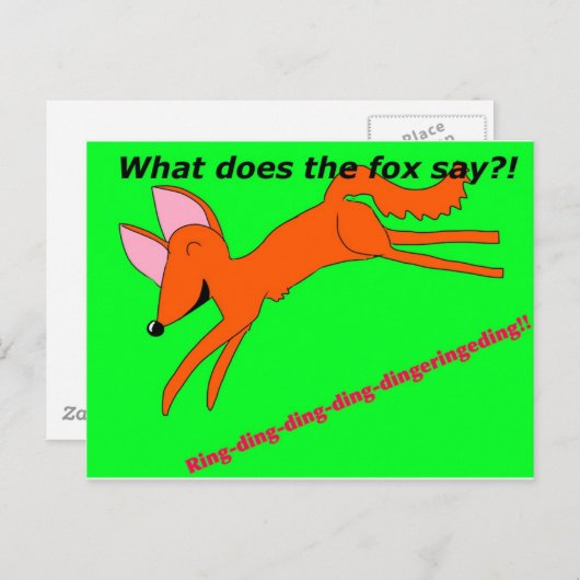 Wat zegt de vos? briefkaart (Voorkant / Achterkant)