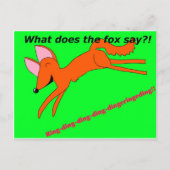 Wat zegt de vos? briefkaart (Voorkant)