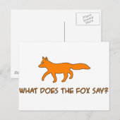 wat zegt de vos ? briefkaart (Voorkant / Achterkant)