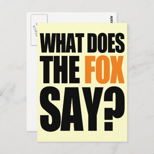 Wat zegt de vos? briefkaart (Voorkant / Achterkant)