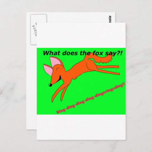 Wat zegt de vos? briefkaart (Voorkant / Achterkant)