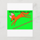 Wat zegt de vos? briefkaart (Voorkant)