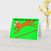 Wat zegt de vos? kaart (Gele Bloem)