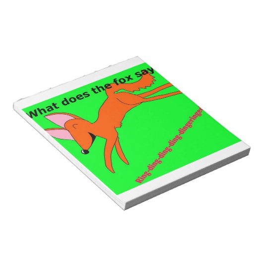 Wat zegt de vos? notitieblok (Schuin)