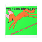 Wat zegt de vos? notitieblok (Voorkant)