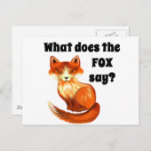Wat zegt de vos over kleding en cadeaus? briefkaart (Voorkant / Achterkant)