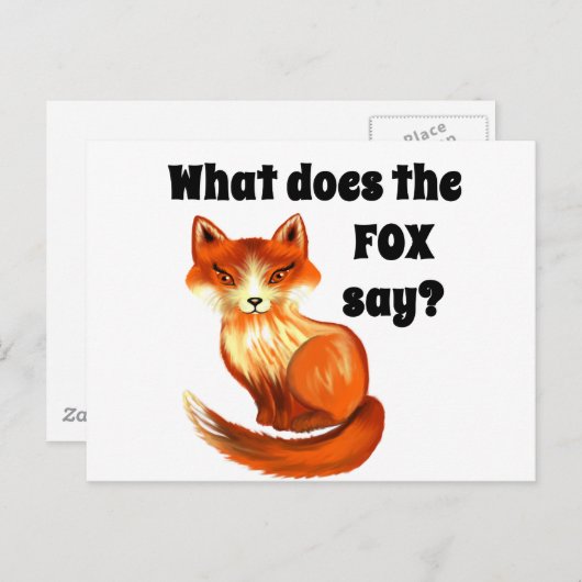 Wat zegt de vos over kleding en cadeaus? briefkaart (Voorkant / Achterkant)
