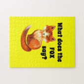 Wat zegt de vos over kleding en cadeaus? legpuzzel (Horizontaal)