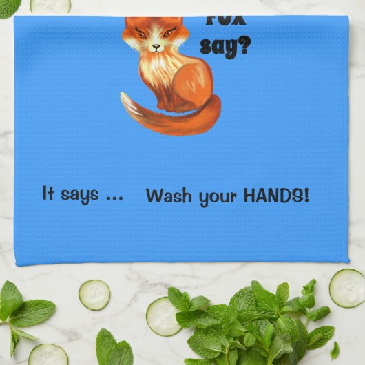 Wat zegt de vos over kleding en cadeaus? theedoek (Gevouwen)