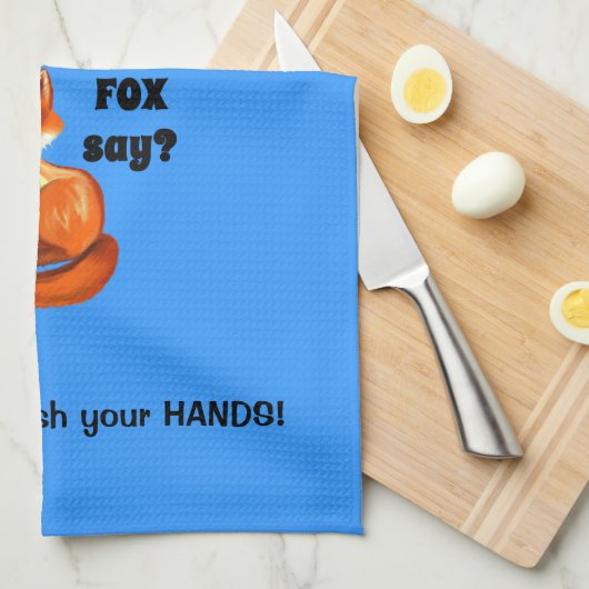 Wat zegt de vos over kleding en cadeaus? theedoek (Quarter Fold)