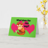 Wat zegt de vos over kleding en geschenken? kaart (Gele Bloem)