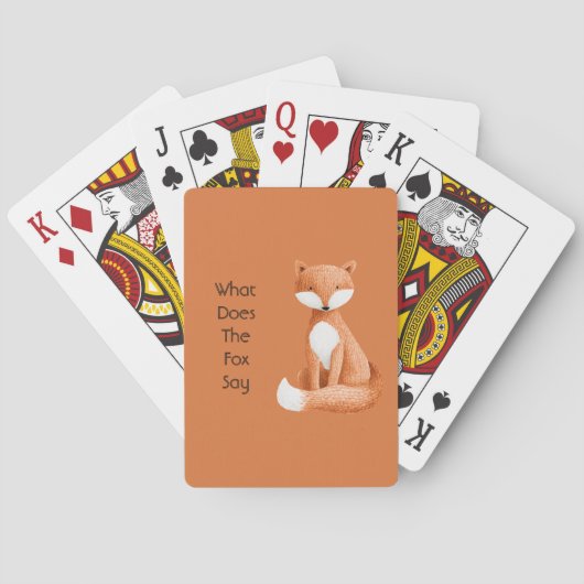 Wat zegt de vos? pokerkaarten (Achterkant)