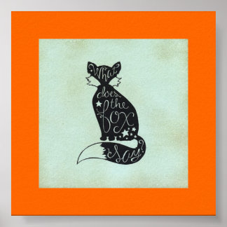 Wat zegt de vos Poster? Poster