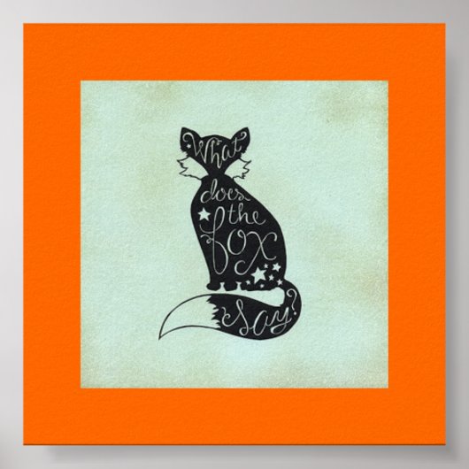 Wat zegt de vos Poster? Poster (Voorkant)