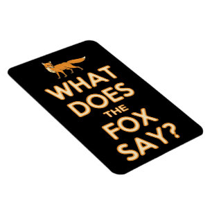Wat zegt de vos? Premium Flexi Fridge Magnet Magneet