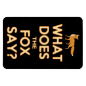 Wat zegt de vos? Premium Flexi Koelkast Magnet Magneet (Horizontaal)