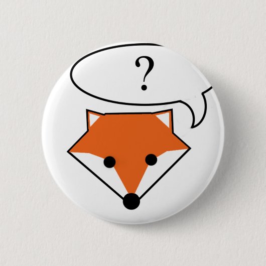 Wat zegt de vos? ronde button 5,7 cm (Voorkant)
