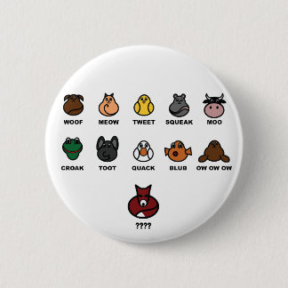 Wat zegt de vos? ronde button 5,7 cm