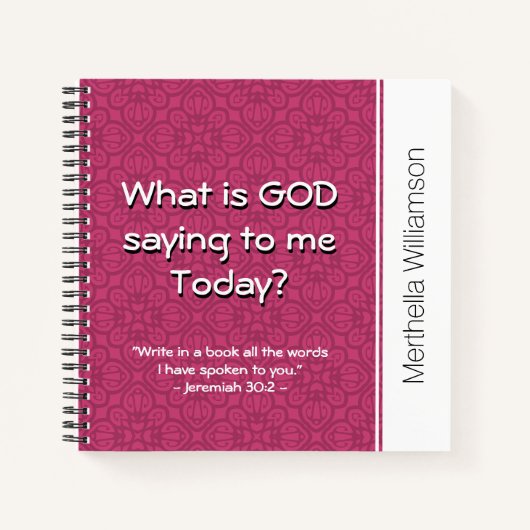 WAT ZEGT GOD? Christelijk dagelijks gebed Notitieboek (Voorkant)