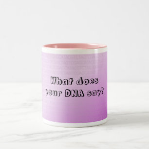 Wat zegt uw DNA over paarse koffie-mok? Tweekleurige Koffiemok