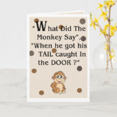 "Wat zei de aap" kaart en download (Gele Bloem)