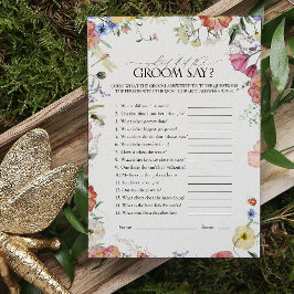 Wat zei de bruidegom geperste bloemen douche spel