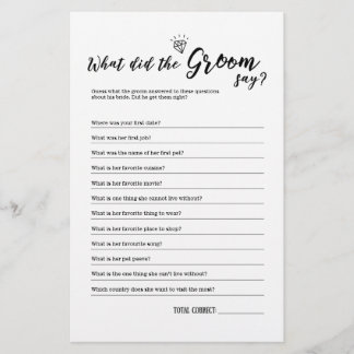 Wat zei de bruidegom spel voor Vrijgezellenfeest