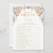 Wat zei de bruidegom | Vrijgezellenfeest Game Kaar Kaart (Voorkant)