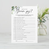 Wat zei de bruidegom Vrijgezellenfeest spel Kaart (Staand voorkant)