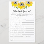 Wat zei de bruidegom Vrijgezellenfeest zonnebloem (Voorkant)