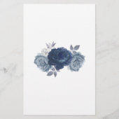 Wat zei de Groom? Blue Flower Shower-game Flyer (Achterkant)