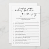 Wat zei de Groom over Vrijgezellenfeest? Programmakaart (Voorkant / Achterkant)