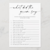 Wat zei de Groom over Vrijgezellenfeest? Programmakaart (Voorkant)