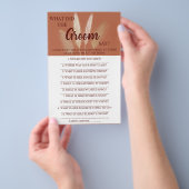 Wat zei de Groom? | Spaarkaart voor Vrijgezellenfe Flyer (Hand)